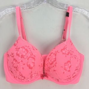 Victoria's Secret Push Up Bra Pink Lace 36D